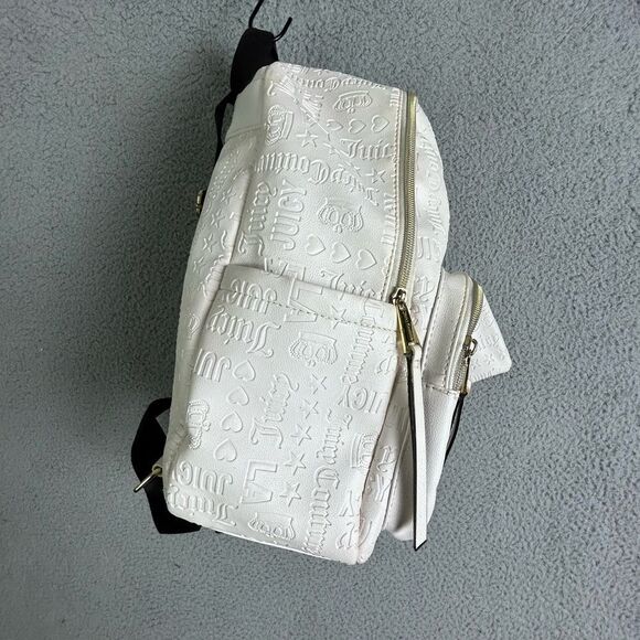 Juicy Couture White/Ivory Embossed Logo Backpack main image 5